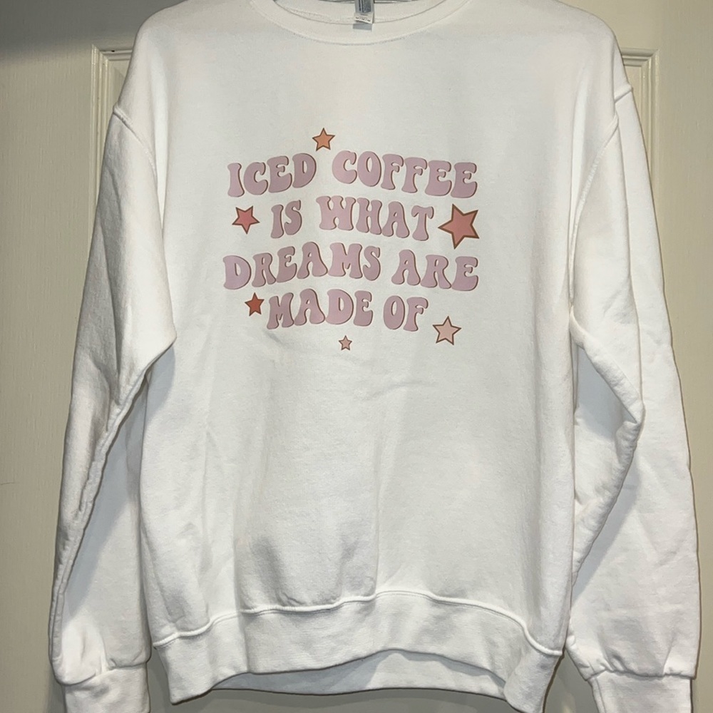 NWOT Iced Coffee Graphic Sweatshirt